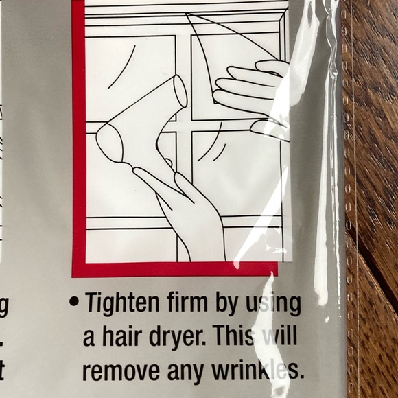 4 Window Cover Insulation Kits Clear Plastic 60 x 72 inch Shrink Films Tape - Picture 6 of 10